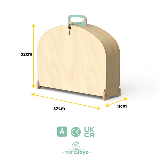 Parcare portabila de masinute din lemn, MamaToyz - Imagine 6