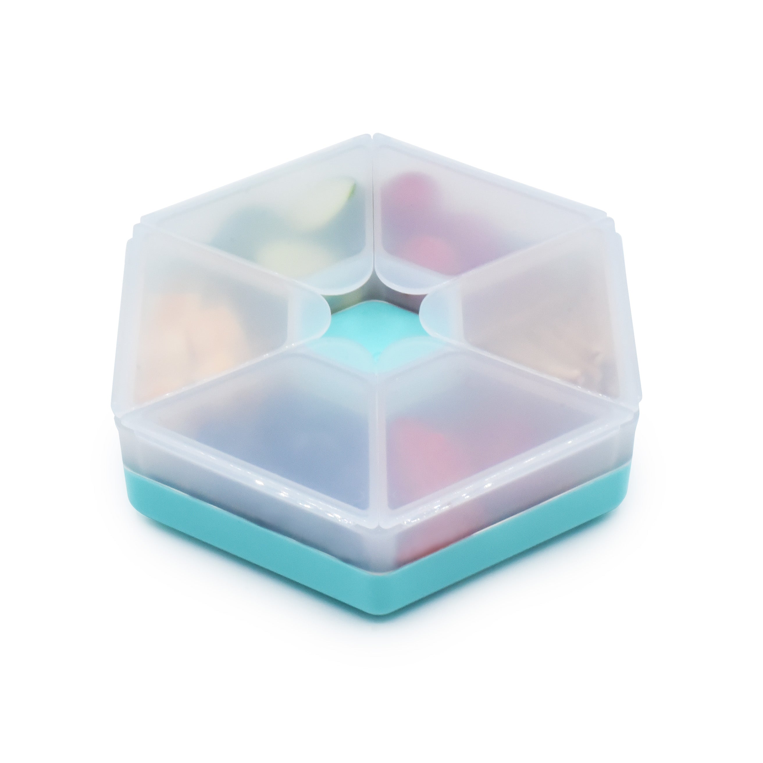 CUTIE SNACK HEXAGON SNACKLE 6 COMPARTMENTE, MELII, BLUE [ps:3f0d615a-8389-4eb7-9f1b-c1a592e6363c]