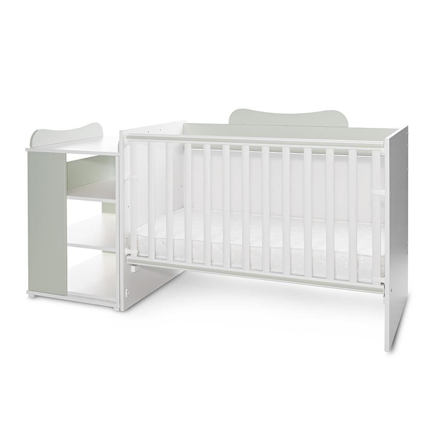 Pătuț Modular Multifuncțional Lorelli Multi, White Orchid - White Milky Green (6) [ps:199f845f-52a5-4b5e-b3e7-e4f99577f3ee]