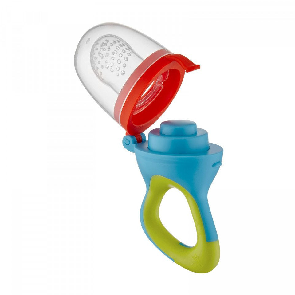 Dispozitiv de hranire din silicon BabyJem Fruits and - Bleu