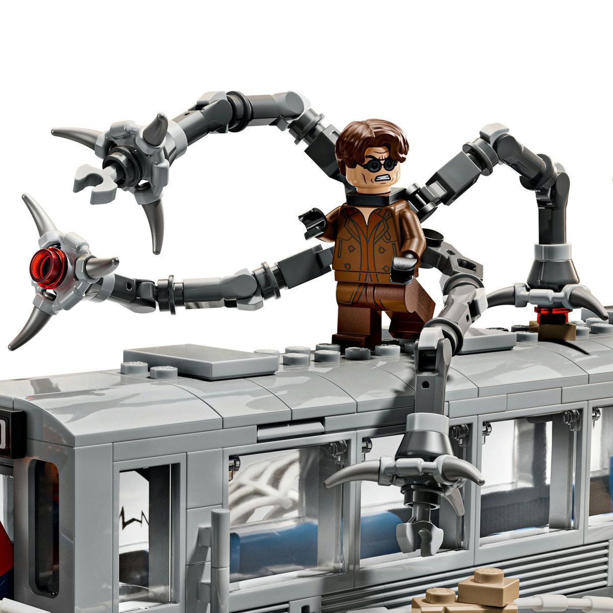 LEGO MARVEL LUPTA PE ACOPERISUL TRENULUI OMUL PAIANJEN - Imagine 6