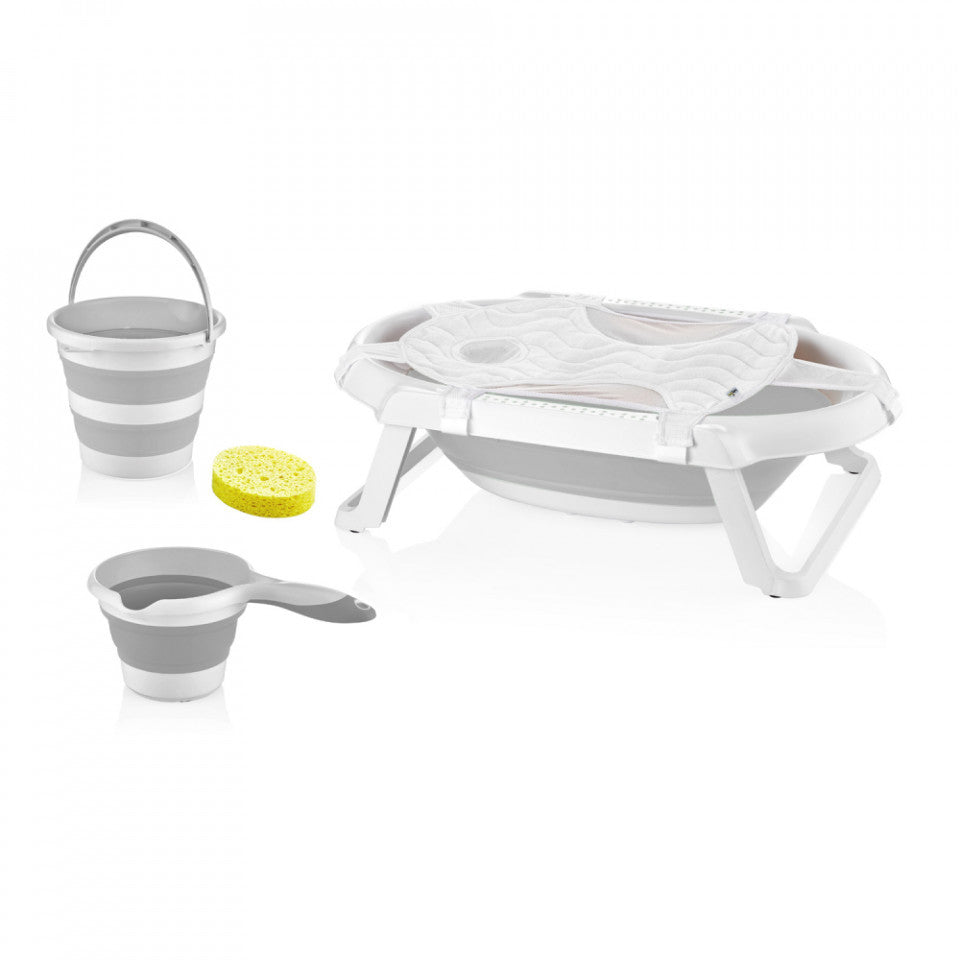 Set cadita pliabila de baie Babyjem, 5 piese (Culoare: Roz) [ps:6f338598-716c-477f-9552-ad54e08da320]