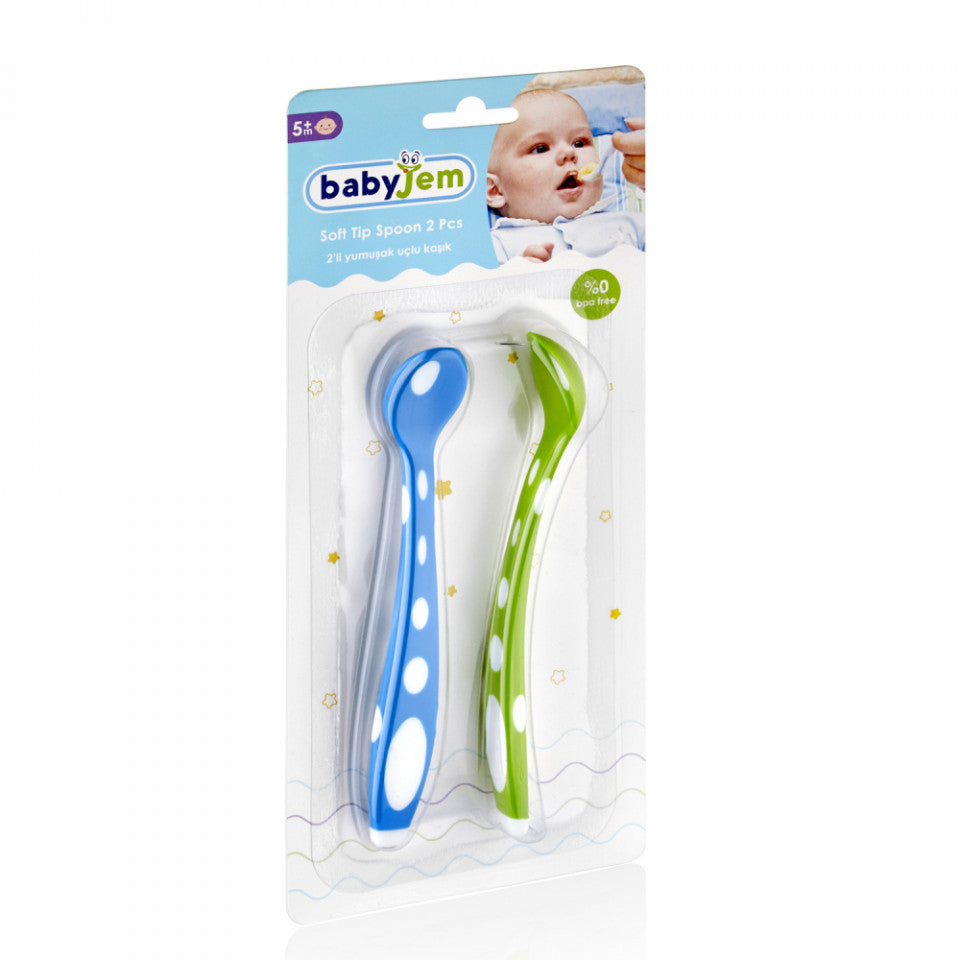 Set 2 lingurite din silicon BabyJem Soft Spoon (Culoare: - Imagine 6