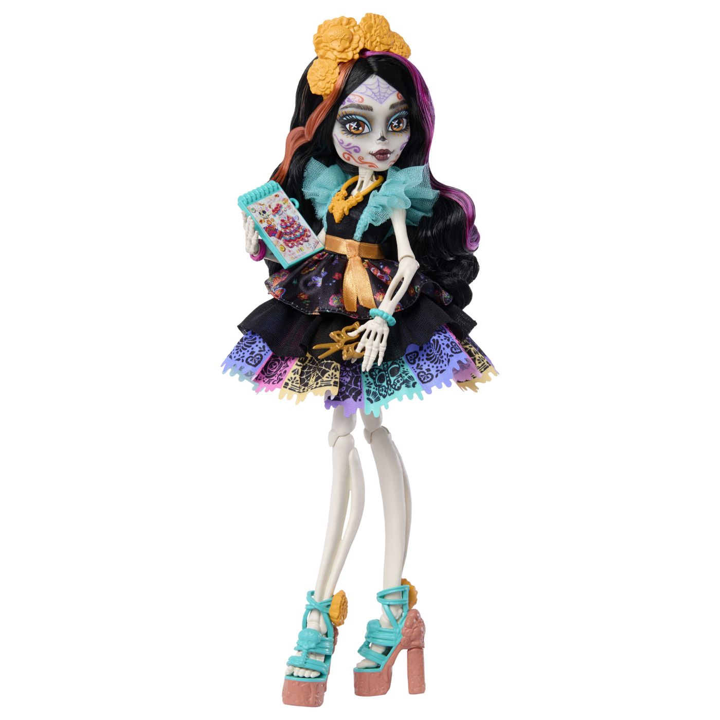 MONSTER HIGH PAPUSA SKELITA CALAVERAS CU ACCESORII Mattel - Imagine 6