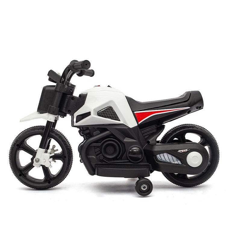 Motocicletă Electrică Flippy cu Roți Ajutătoare, Alb-Negru - Default Title (6) [ps:477c8f99-2d56-4dcc-a2b2-1487fe9b297c]