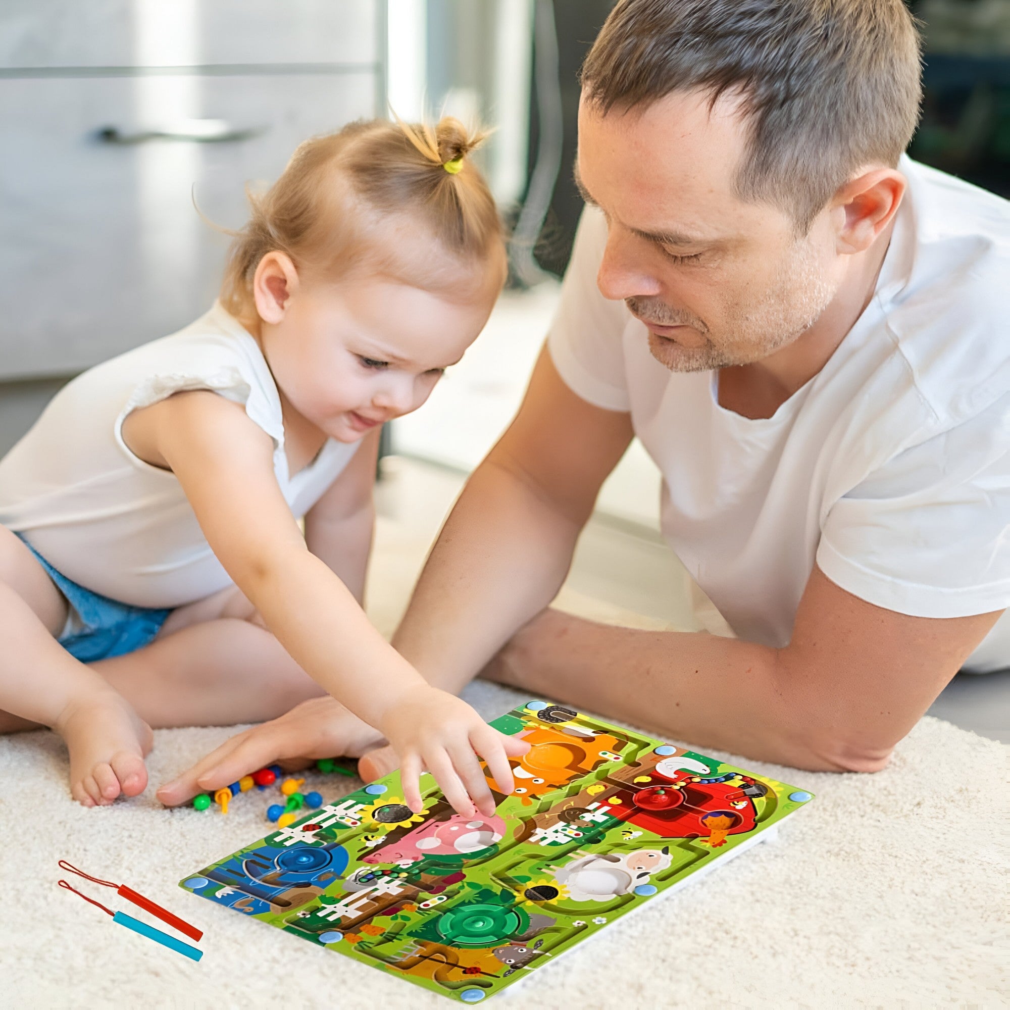 Joc Montessori Sortare Culori Flippy, Labirint Lemn Ferma - Default Title (6) [ps:d7bb2f16-71ef-4abb-8c05-bb91d18139b4]