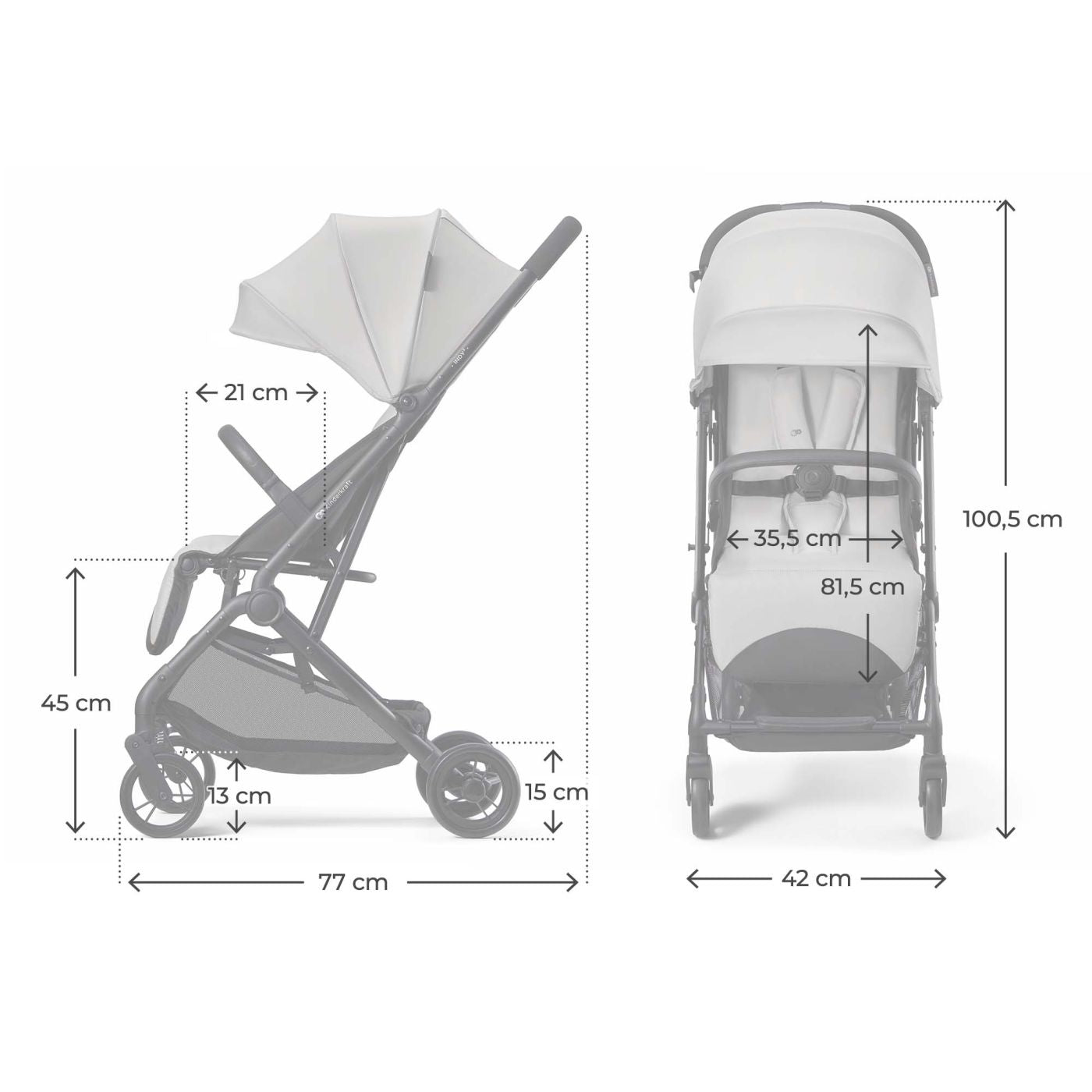CARUCIOR SPORT KINDERKRAFT INDY3, URBAN GREY - Imagine 6
