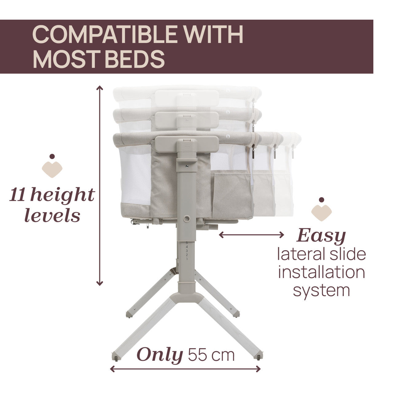 Patut pentru copii co-sleeping Chicco Next2Me Armonia, - Motherpearl (Bej) (6) [ps:a968841e-0fbe-471d-a905-7d70b02910b1]
