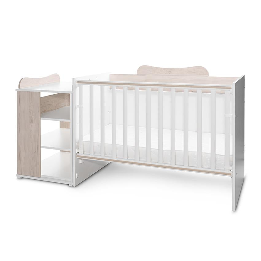 Pătuț Modular Multifuncțional Lorelli Multi, White Orchid - White & Light Oak (6) [ps:0d427fb3-5028-4b5a-8250-d1ba19ee1ab7]