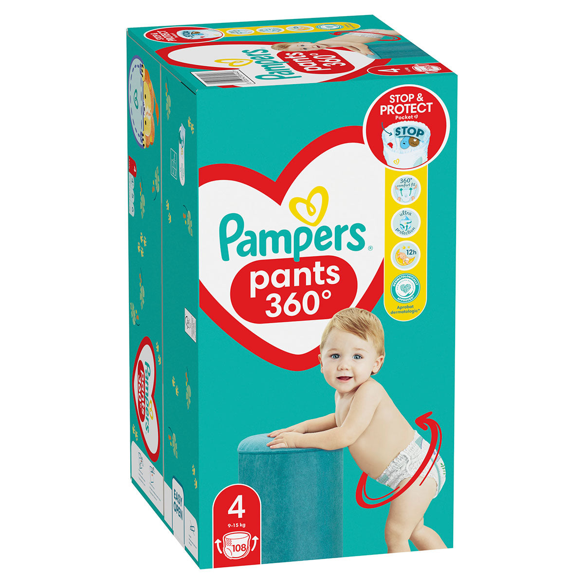 PAMPERS Active Baby Pants, scutece chilotel, 9-15 kg, marime 4, Mega Box, 108 buc [ps:1f66414a-e70a-44d5-862f-126a6c134a77]