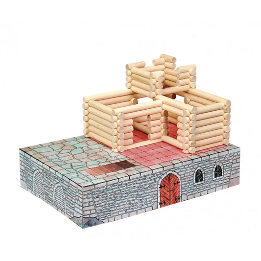 Set constructie arhitectura Vario Fort, 194 piese din lemn, Walachia [ps:09d5ef7e-d602-446e-bb32-2c1bfc8004a0]