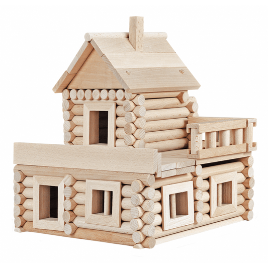 Set constructie arhitectura Vario Massive, 209 piese mari din lemn, Walachia [ps:8cc94fa4-2ab2-4bc0-9238-2a6902098582]