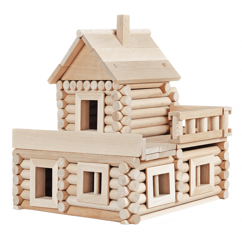 Set constructie arhitectura Vario Massive, 209 piese mari din lemn, Walachia [ps:8cc94fa4-2ab2-4bc0-9238-2a6902098582]