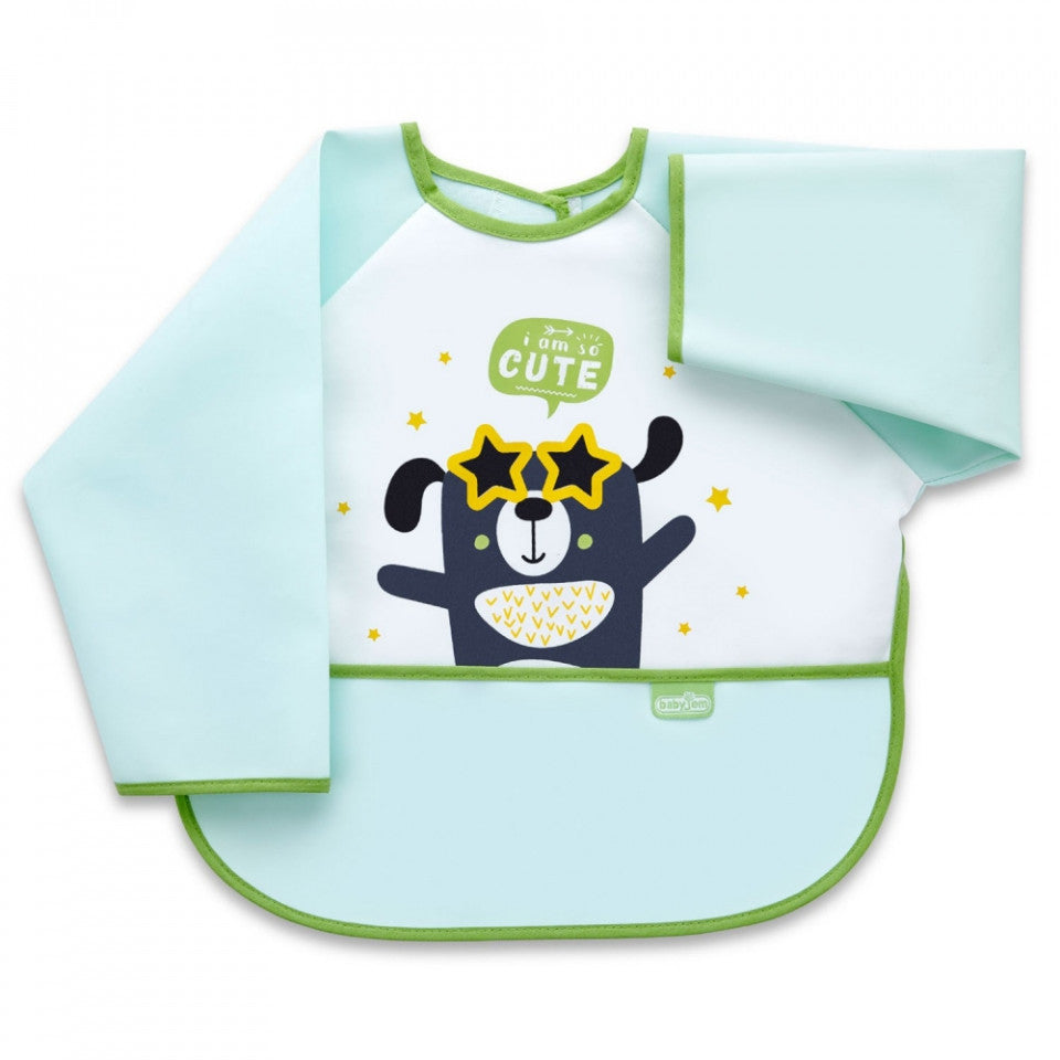 Baveta cu maneci si buzunar BabyJem Polly Bib (Culoare: Roz) [ps:61dc923e-df1e-44f4-aba5-9047111dbaf8]