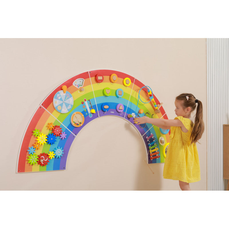 Jucarie de perete cu activitati, Curcubeu, Viga [ps:97d2b4d3-cd71-4cbb-9f2a-1ab2851c1c33]