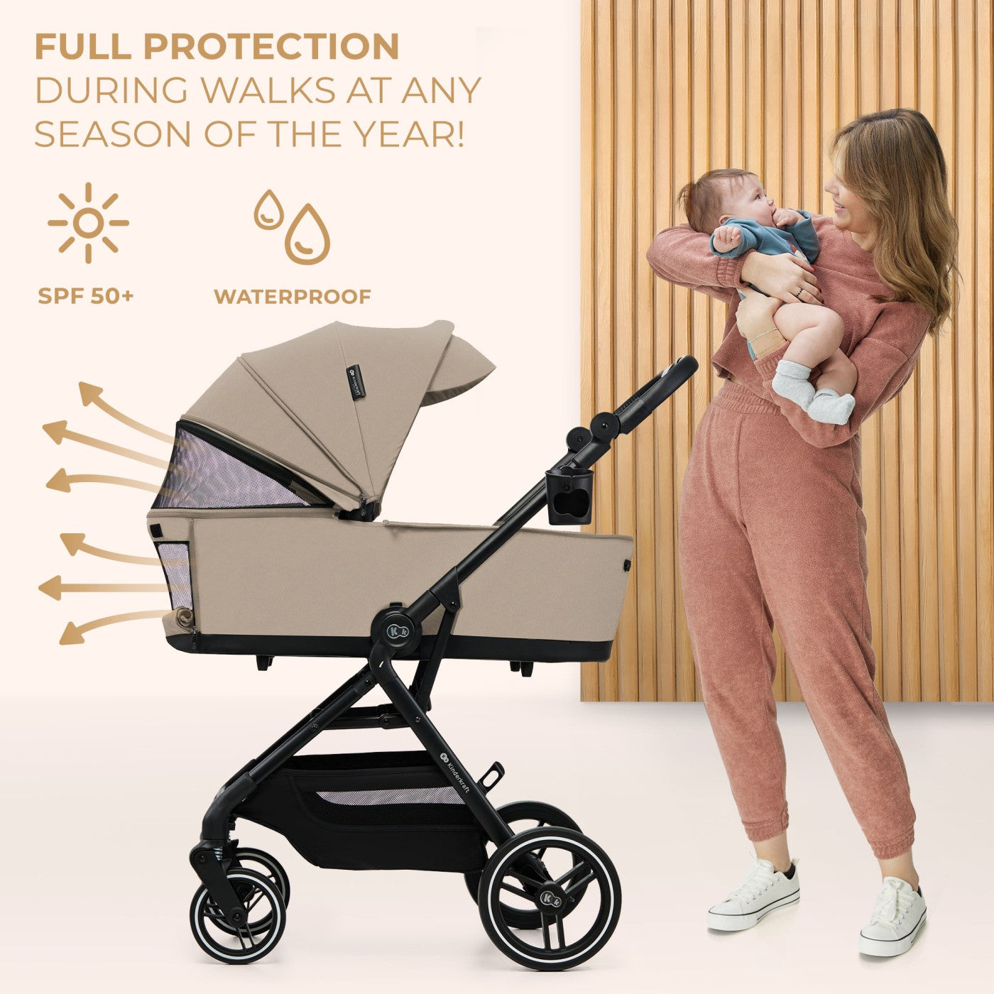 CARUCIOR KINDERKRAFT YOXI 3IN1 (MINK PRO) BEJ NISIP - Imagine 3 [ps:2ba478e3-063f-41d2-a661-a499b15fa11d]