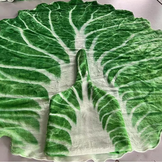 Set Pătură Flanel și Căciulă Flippy Frunză de Salată, Verde - Verde (6) [ps:b48ade49-4e90-4b02-a8c9-3f6e057bc2db]