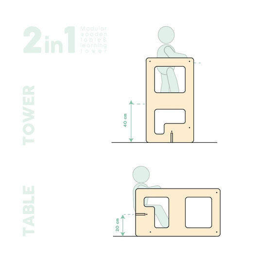 Turn de invatare multifunctional Kule Flip, Roz, MamaToyz - Natural