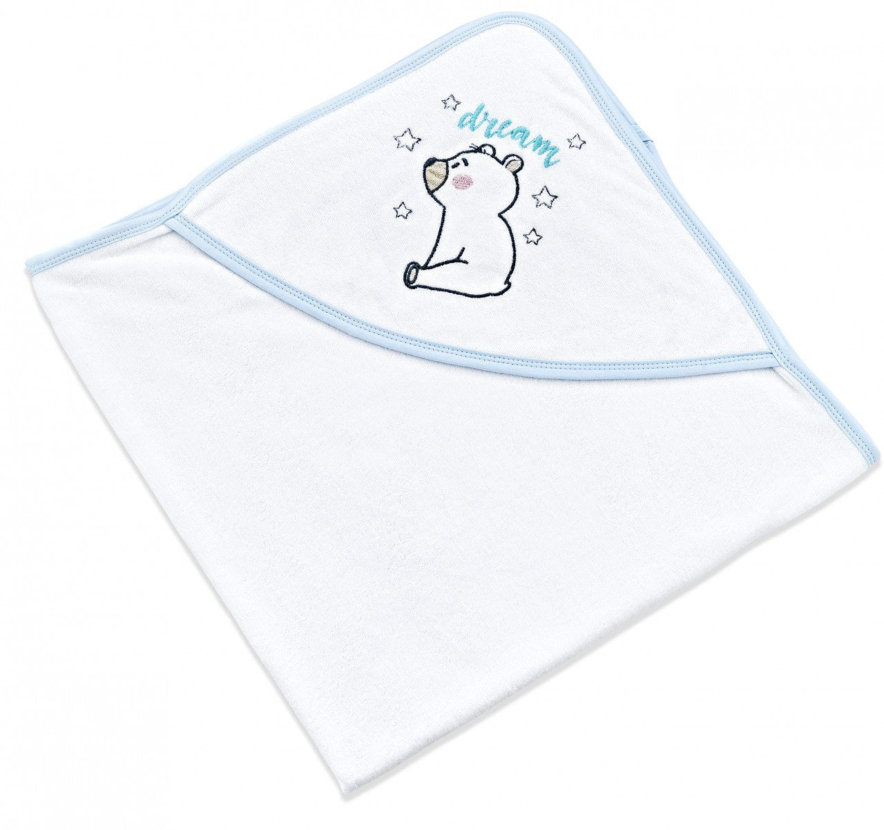 Set cadita de baie complet pentru bebelusi cu 6 piese, - Bleu