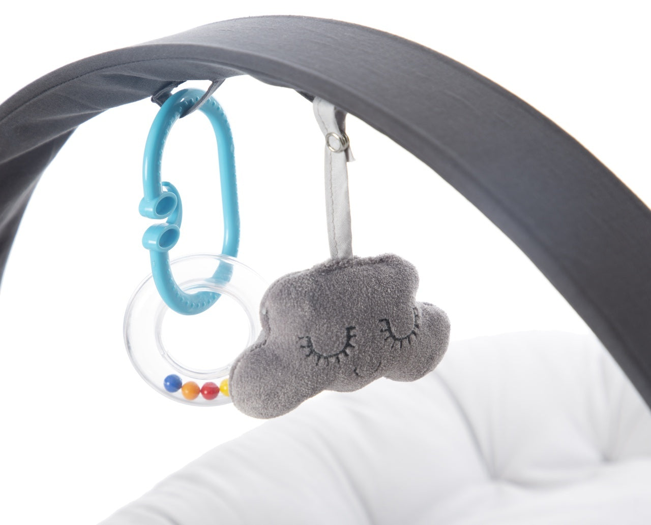 Babynest cu bara de jucarii, BabyJem, gri - Gri [ps:f68d506e-7616-4c84-8c91-079690983485]