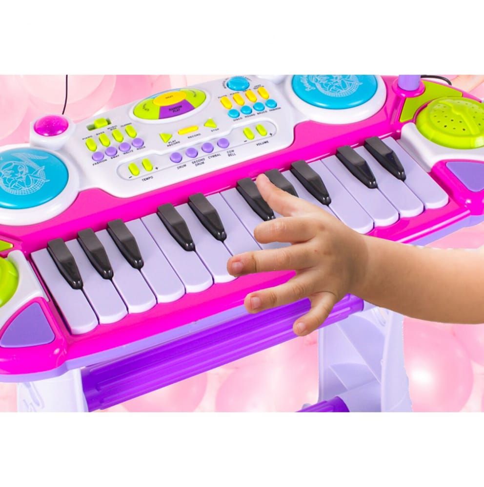 INSTRUMENT MUZICAL PIANINA ELECTRONICA MALPLAY CU SCAUN - Roz (6) [ps:59648376-df88-4585-9a41-15e557cbea90]
