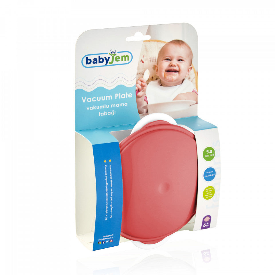 Castron cu ventuza si capac BabyJem (Culoare: Verde) - Bleu