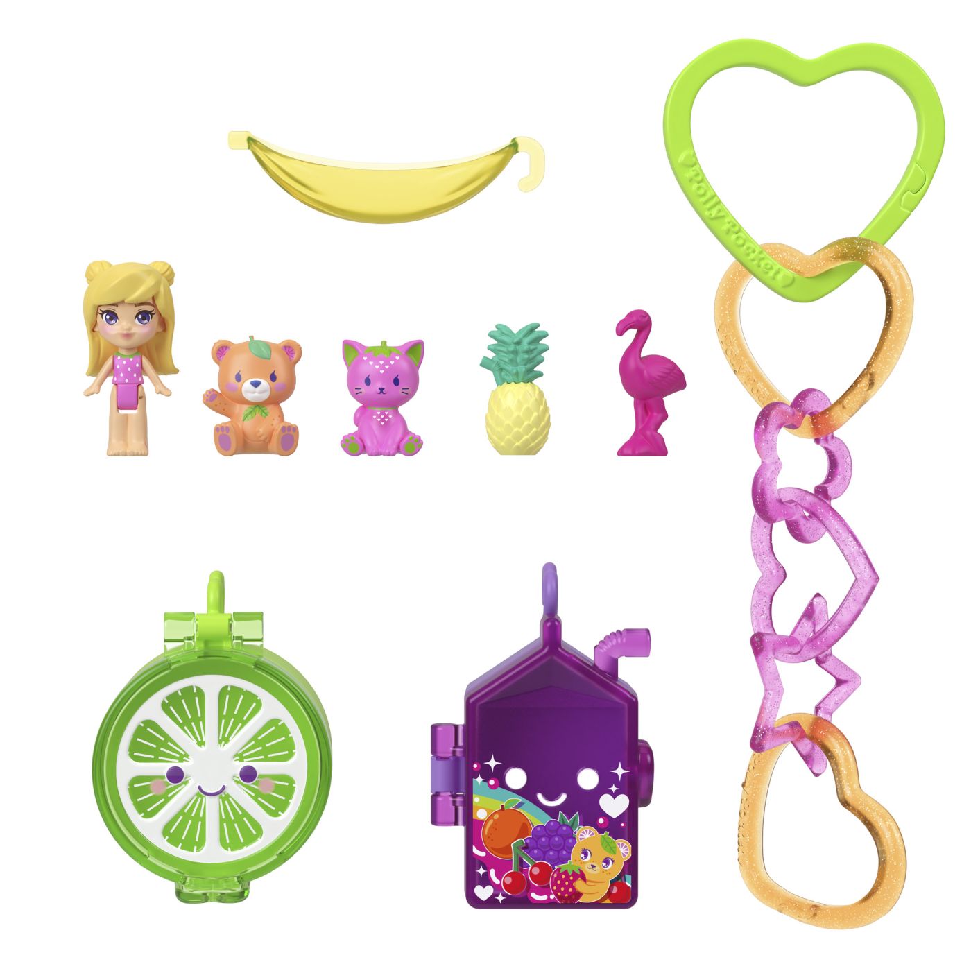 POLLY POCKET SET GENTUTA ANIMALUT URSULET ROZ CU - Imagine 6