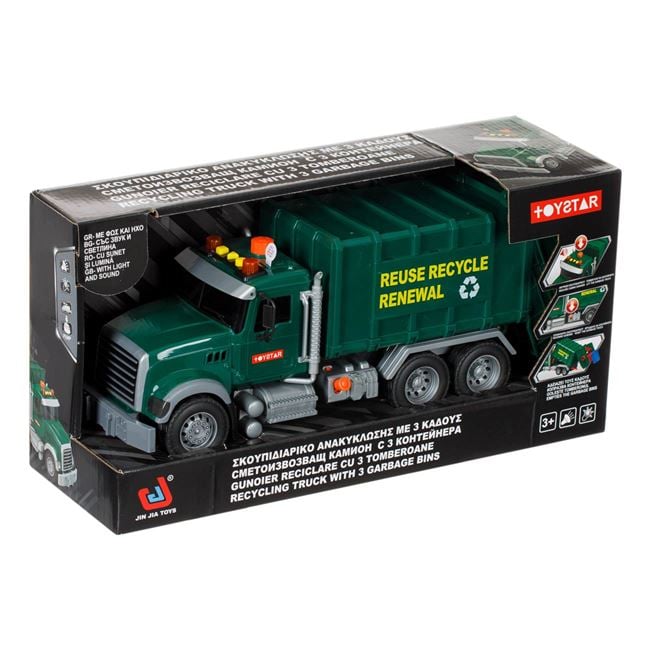 Camion Gunoier Jumbo Verde cu 3 Pubele, Lumină și Sunet - Default Title (6) [ps:3cca818b-44bc-4334-a37d-7b1ec2ece455]