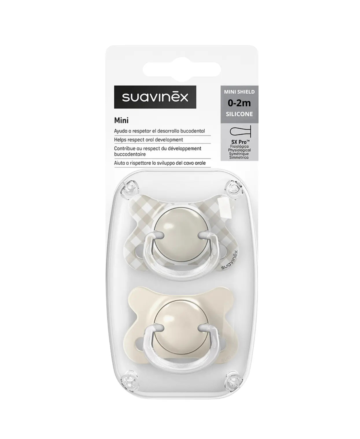 Suzeta Suavinex SX Pro MINI 0-2 luni, Bej - 2 buc | Wild & - Bej (6) [ps:ccc9a725-4371-48a8-9d20-4f9403ea23de]