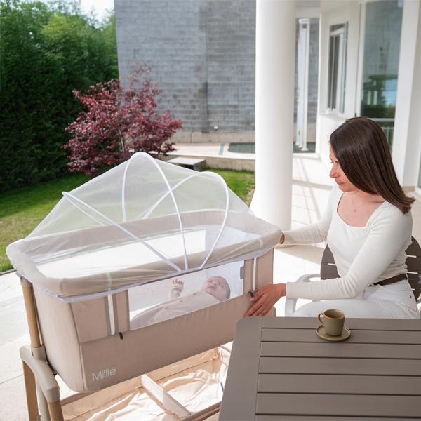Pătuț Pliabil Co-Sleeper Lorelli Millie, Beige, 0 luni+ - Grey (6) [ps:01d0f8fc-cd05-41ec-addf-36669570fc94]