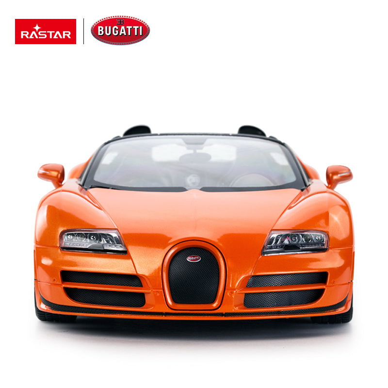 MASINA CU TELECOMANDA BUGATTI GRAND SPORT VITESSE PORTOCALIU CU SCARA 1 LA 14 [ps:07335433-8d1e-4505-88ea-ea345d4e5ada]