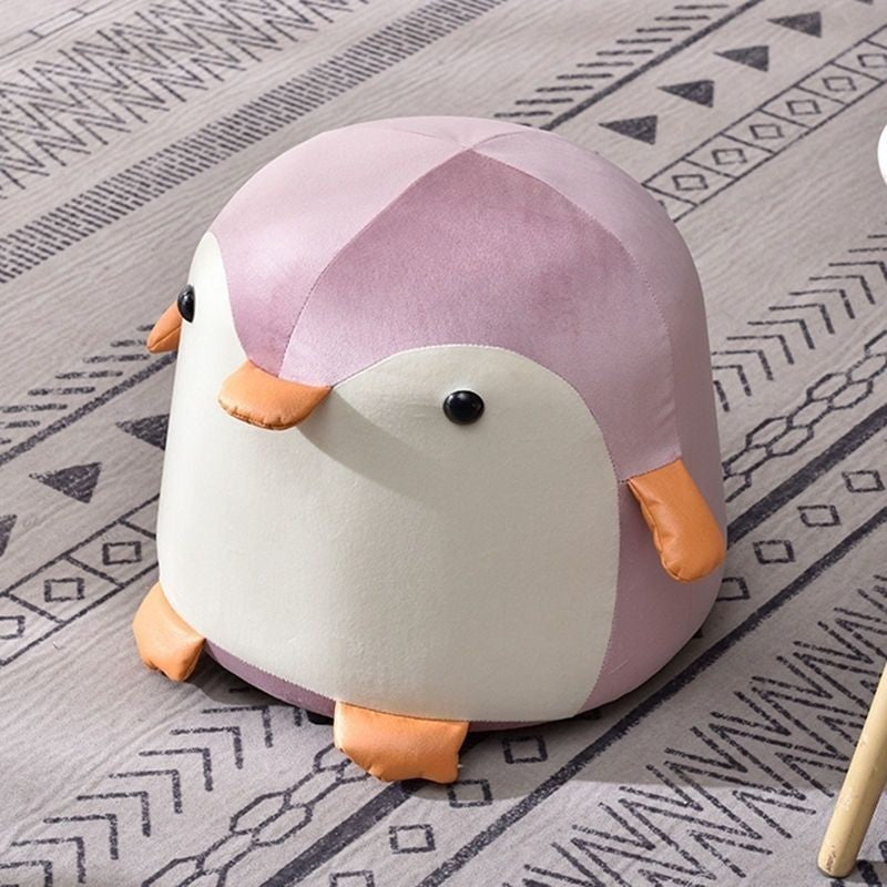 Taburet Copii Flippy Pinguin, Lemn Masiv, Negru - Roz (6) [ps:a145247b-193c-4756-9647-7668f48d026b]