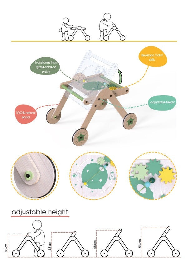 Antepremergator din lemn 4 in 1 MamaToyz cu masuta de - Imagine 2 [ps:c165bd3d-b298-45be-b2ae-3074b1cbcc5f]