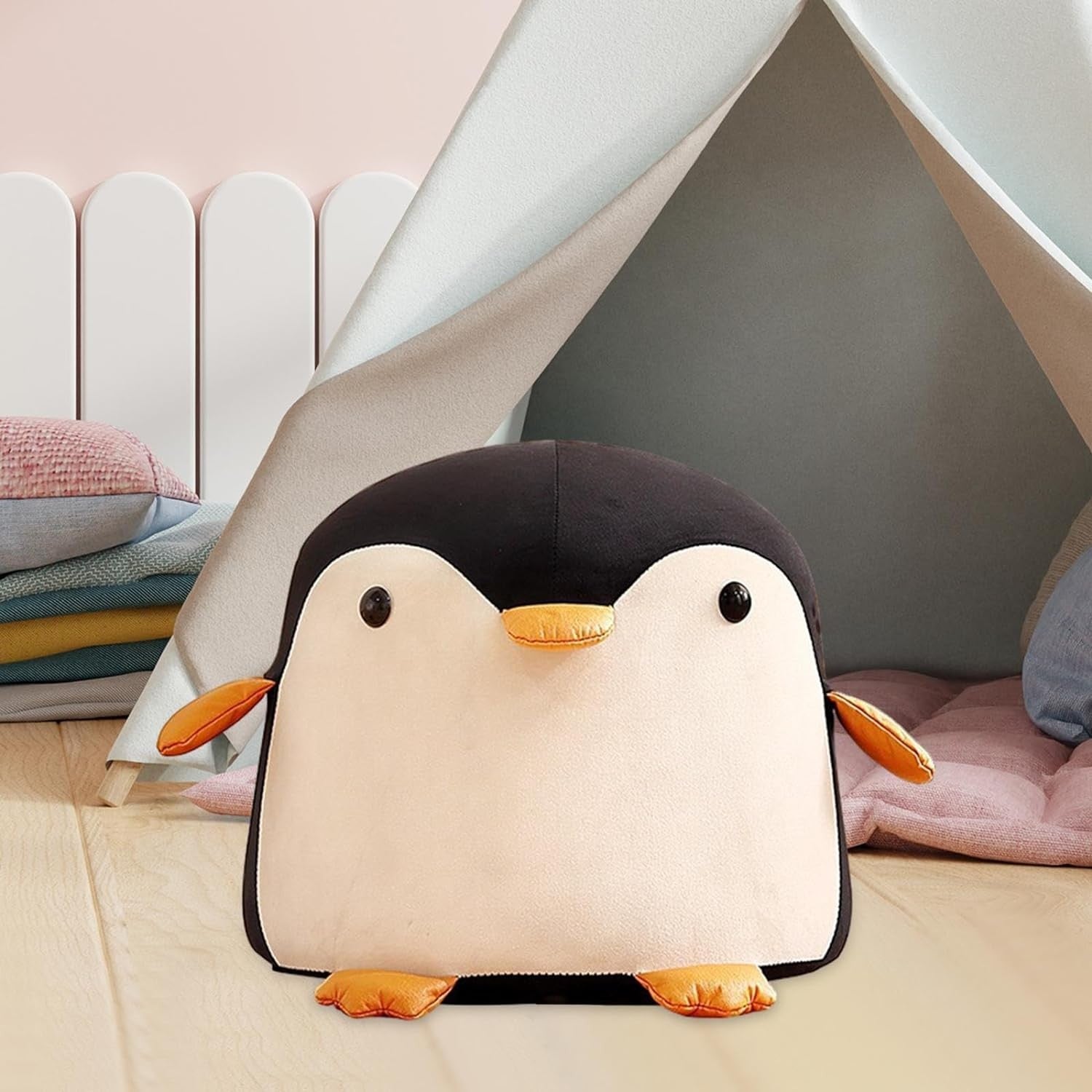 Taburet Copii Flippy Pinguin, Lemn Masiv, Negru - Negru (6) [ps:add78130-0d0a-4c96-9daa-5baee82f5319]