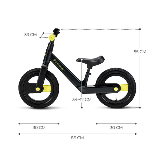 BICICLETA DE ECHILIBRU KINDERKRAFT GOSWIFT, BLACK - Imagine 6