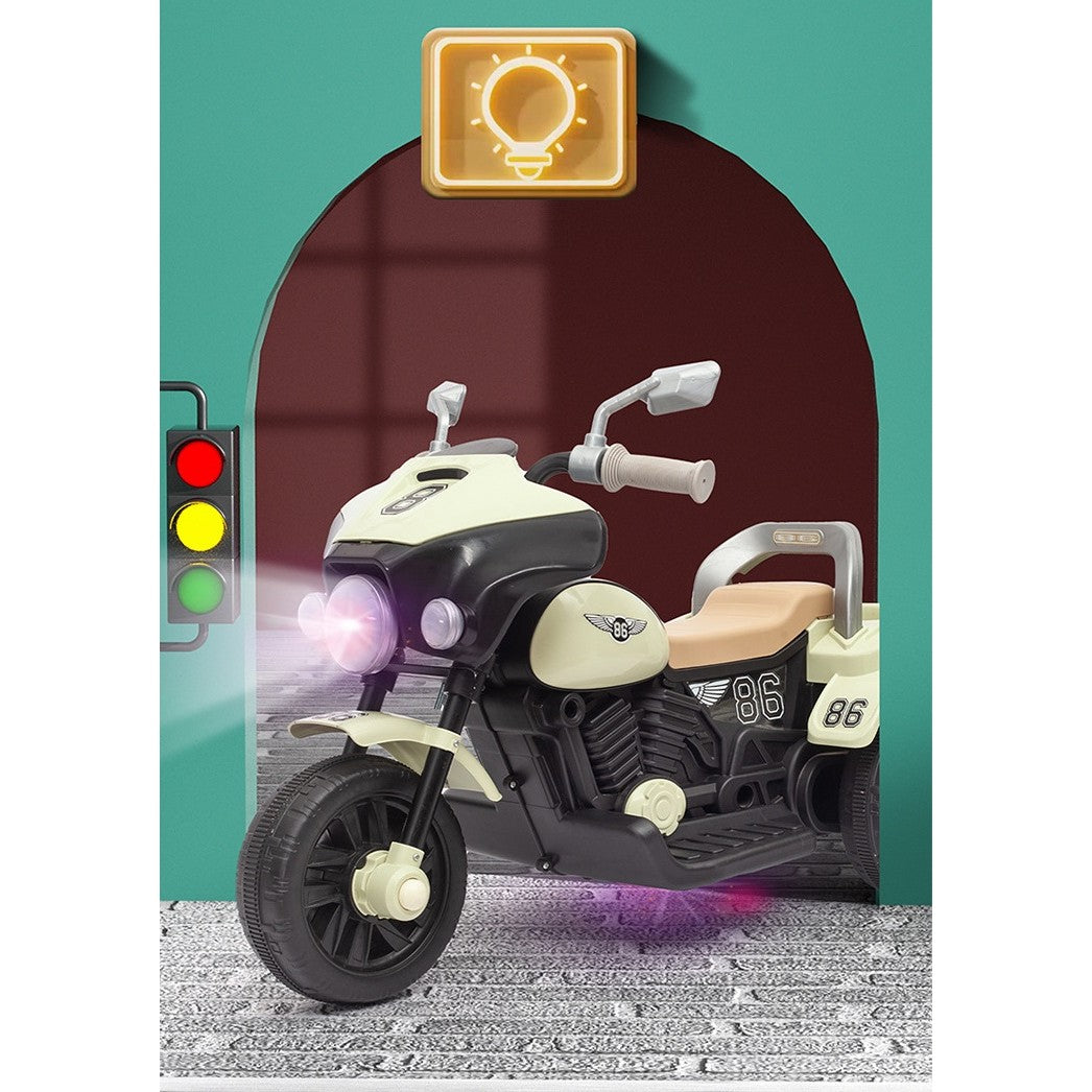 Motocicletă Electrică Flippy, Anti-Răsturnare, Alb-Bej - Default Title (6) [ps:2acaa1c3-624a-47ef-892e-d775f1bbccb2]