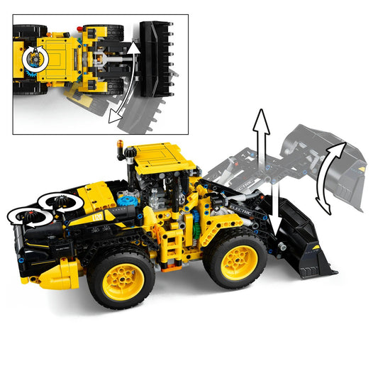 LEGO TECHNIC INCARCATOR FRONTAL VOLVO L120 ELECTRIC 42209 - Imagine 6
