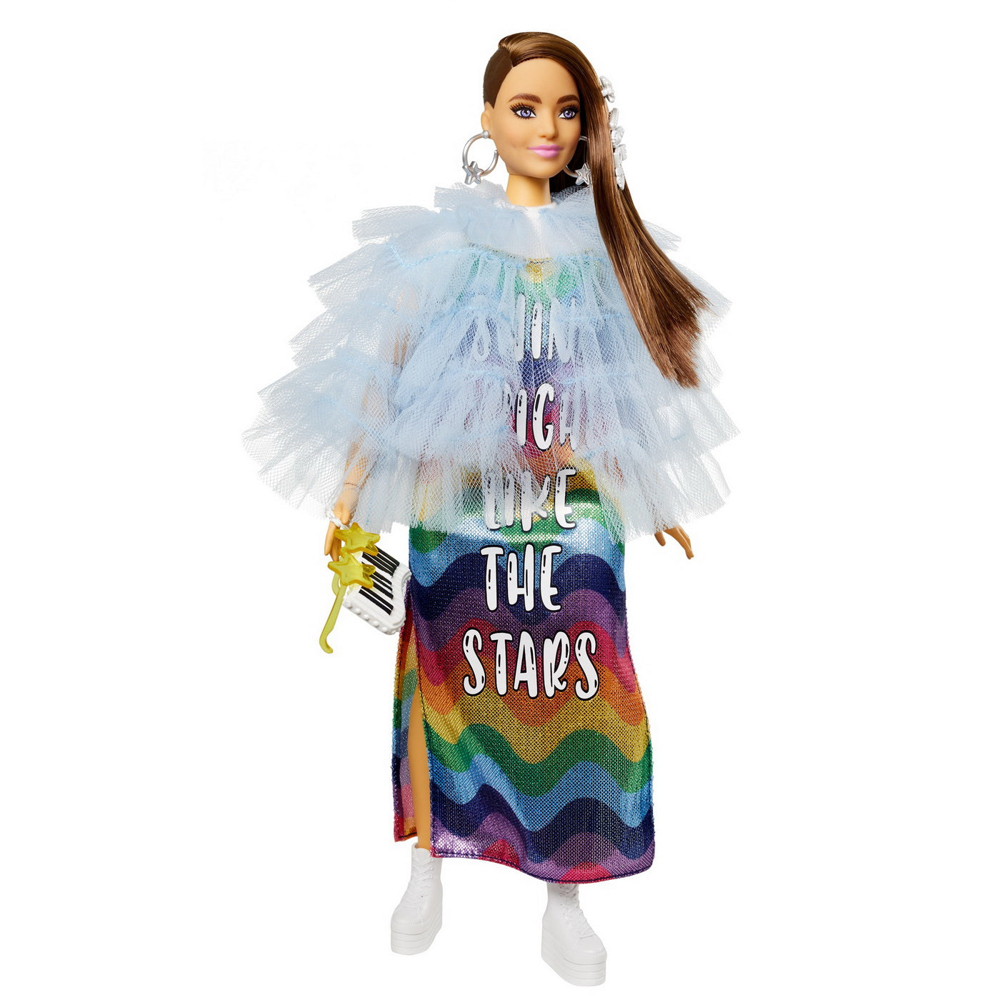 PAPUSA BARBIE EXTRA STYLE ROCHIE CURCUBEU Mattel - Imagine 6