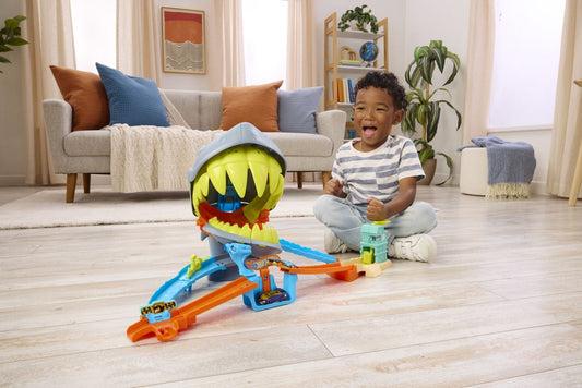 HOT WHEELS CITY PISTA DE CURSE PLAJA RECHINULUI CHOMP CU - Imagine 7