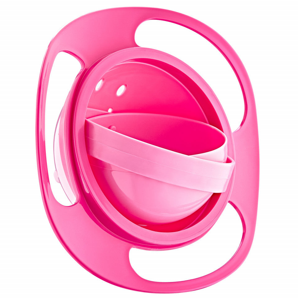 Bol multifunctional cu capac si rotire 360 grade BabyJem - Roz