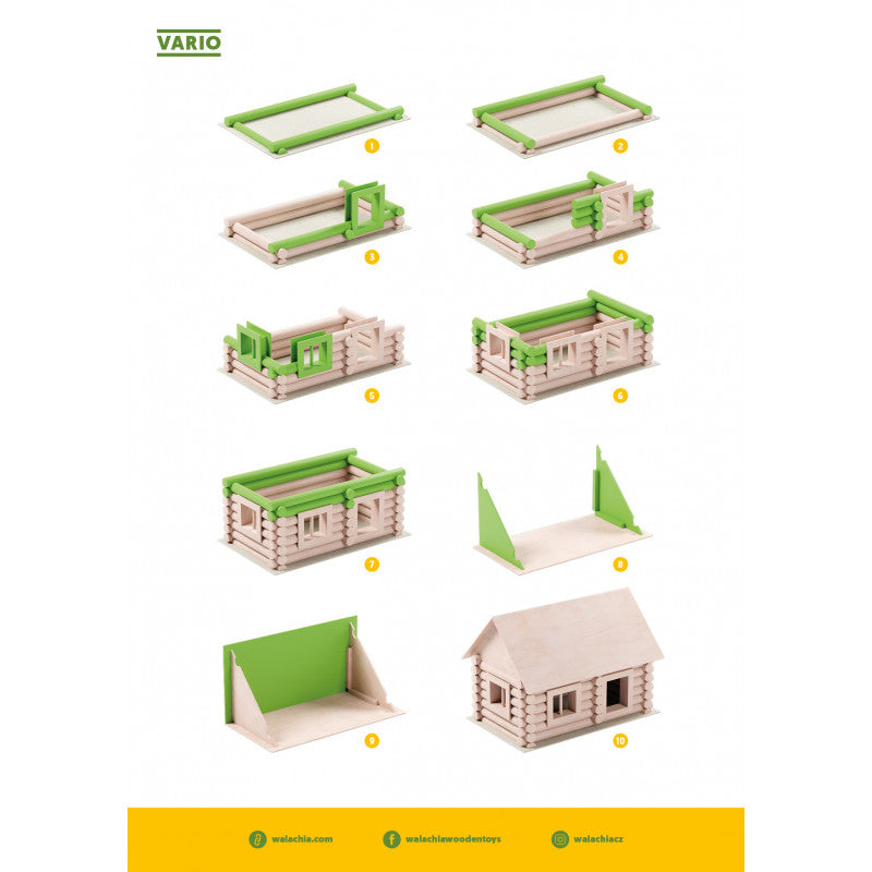 Set constructie arhitectura Vario, 72 piese din lemn, Walachia [ps:fb18740d-c8d7-4e50-b73d-52f41db8c7c7]