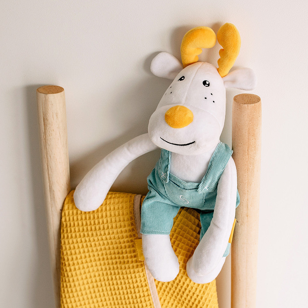 Jucarie ren de plus pentru copii, Skiddou, 30 cm - Imagine 7