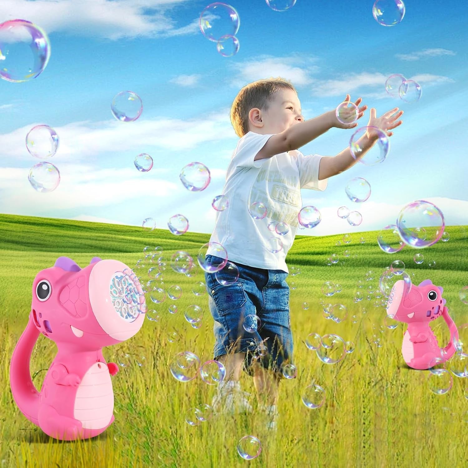 Jucărie Baloane de Săpun Dinozaur Flippy, Roz - Sunete și - Roz (7) [ps:35336a33-5fd4-46ba-a766-a24d22ee07e0]
