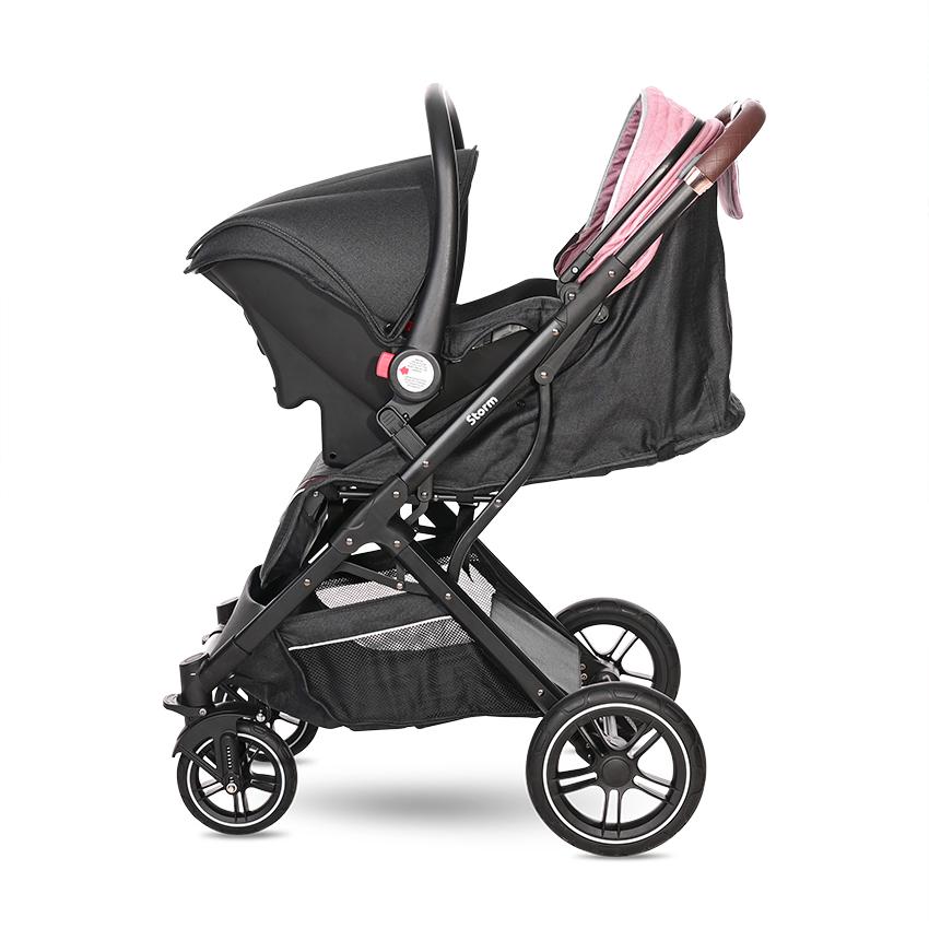 Carucior Storm, de la 0 luni pana la 4 ani, maxim 22 kg, cadru aluminiu, cos auto optional - Imagine 7 [ps:ce179352-8cda-4aeb-9cfa-b9f008851fdd]