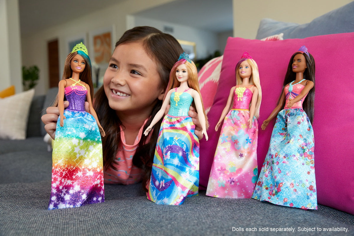 BARBIE PAPUSA PRINTESA DREAMTOPIA CU CORONITA ALBASTRA - Imagine 7