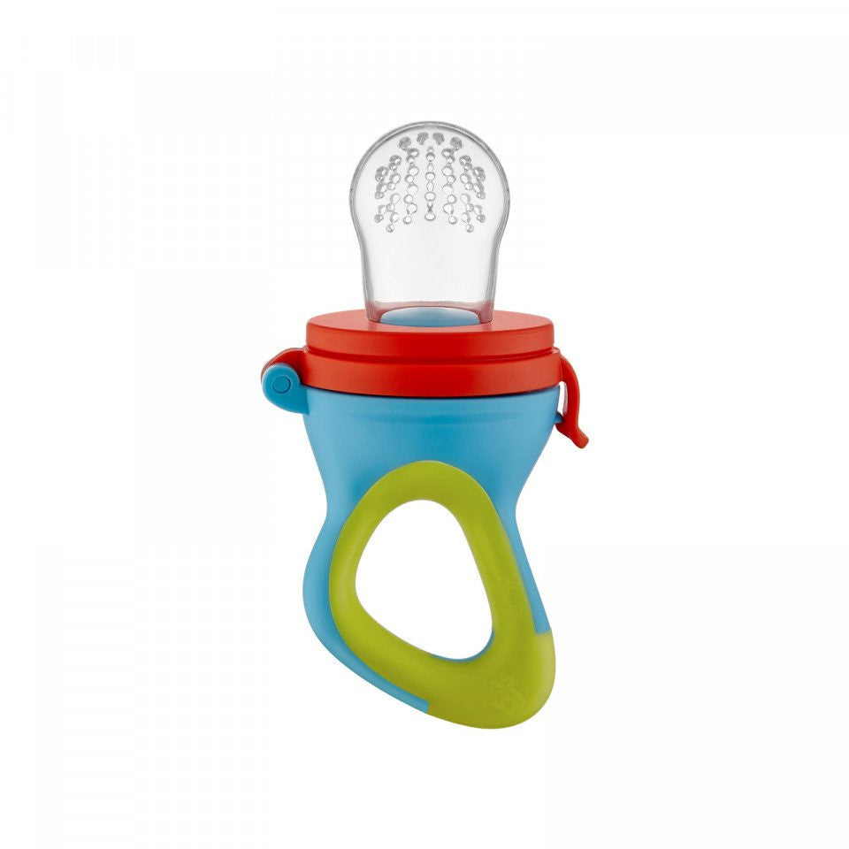 Dispozitiv de hranire din silicon BabyJem Fruits and - Bleu