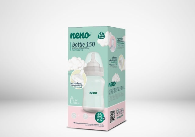 Biberon Neno 150 ml cu tetina silicon, anti-colici, - Imagine 7