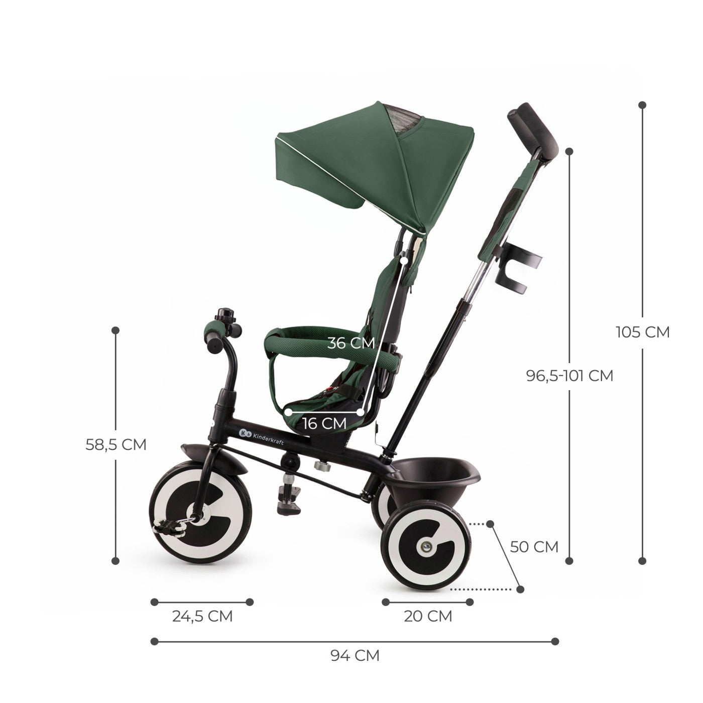 TRICICLETA COPII, KINDERKRAFT ASTON, MYSTIC GREEN [ps:3e5ac134-6828-46a8-869f-30a099981ad7]