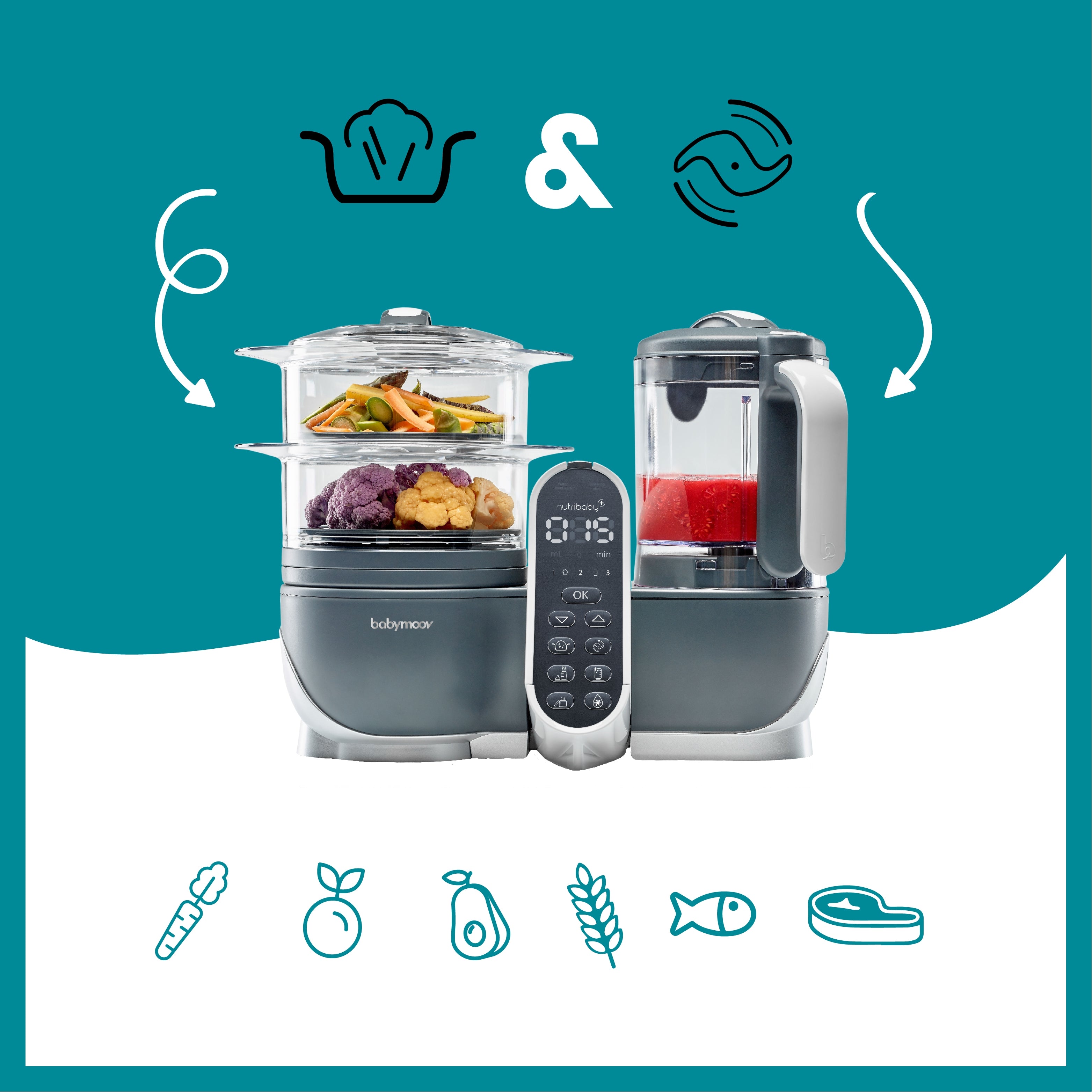 Babymoov Nutribaby Robot 5 in 1 Industrial Grey - Default Title (7) [ps:89d60f2e-06b1-41eb-85a9-f331f663063f]