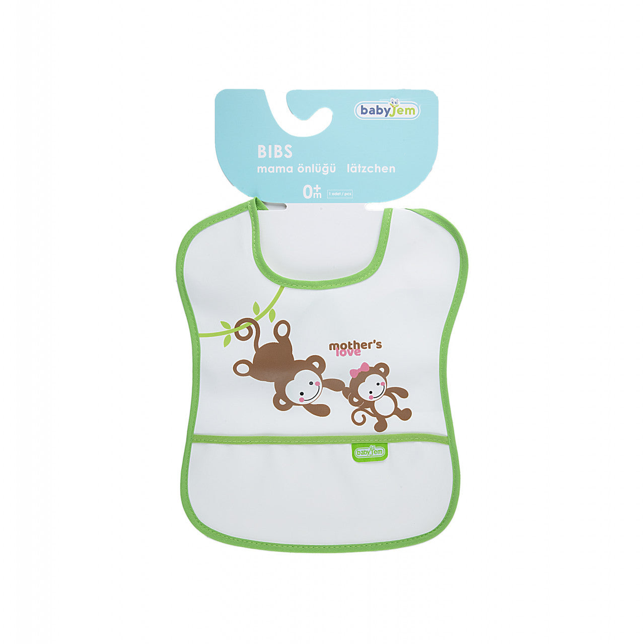 Baveta impermebila pentru copii BabyJem Small (Culoare: Verde) [ps:23d9e0a8-fd79-4277-8726-e0cdeaa17df7]